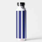 Navy blue en white strepen patroon waterfles (Links)