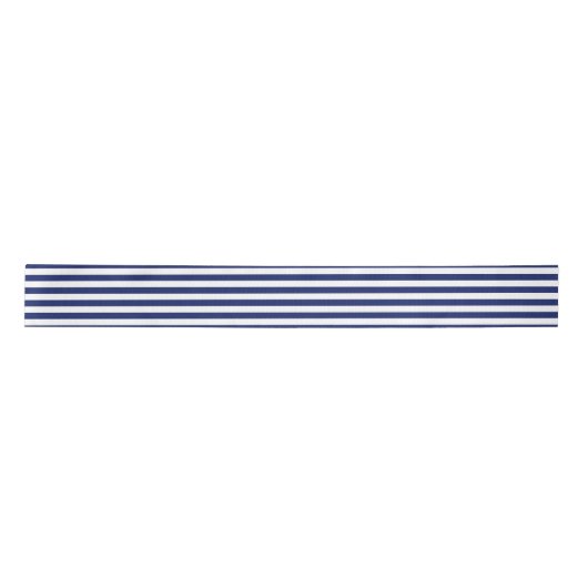 Navy Blue en White Stripe Pattern Lint (Voorkant)