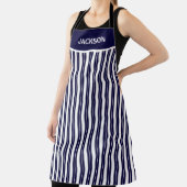 Navy Blue en White Striped Schort (Insitu)