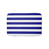 Navy Blue en White Stripes Badmat (Voorkant)