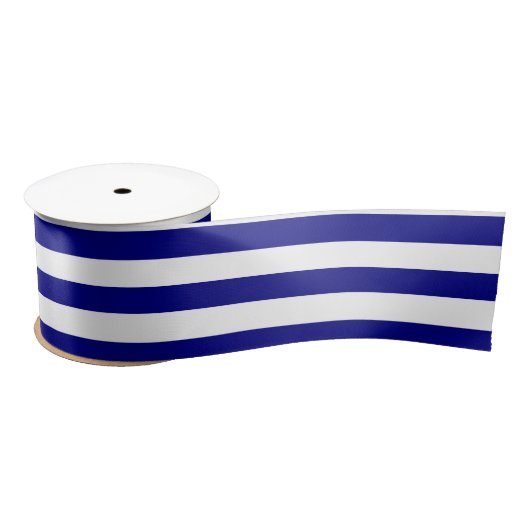Navy Blue en White Stripes Lint (Spoel)