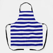 Navy Blue en White Stripes Schort (Voorkant)