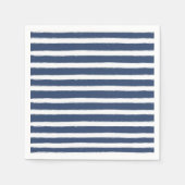 Navy Blue en White Stripes Servetten (Voorkant)