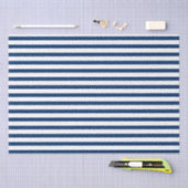 Navy Blue en White Stripes Tissuepapier (Craft)