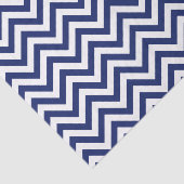 Navy Blue en White Zigzag Stripes Chevron Pattern Tissuepapier (Detail)