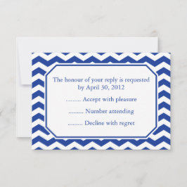 Navy Blue Event Reply, RSVP of Response Cards Kaartje