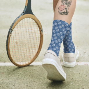 Navy Blue Eye Spooky Pattern Cool & Funny Creepy Sokken