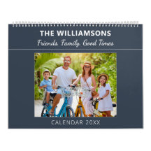 Navy Blue Family and Friends Custom Photo Collage