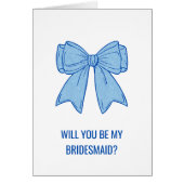 Navy + Blue Faux Glitter Wedding Party Proposal (Devant)