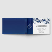 Navy Blue Floral Design - Guestbook Gastenboek (Volledig)