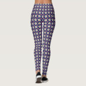 Navy Blue Floral  Leggings (Achterkant)