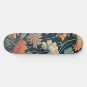 Navy blue floral skateboard (Horizontaal)