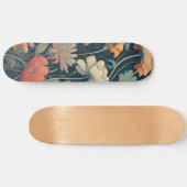 Navy blue floral skateboard (Horizontaal)