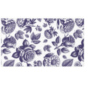 Navy Blue Floral  Tafelkleed (Voorkant (Horizontaal))