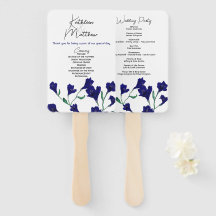 Navy Blue Floral Waterverf Wedding