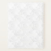 Navy Blue Floral Wedding Design Planner (Achterkant)