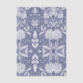 Navy Blue Floral William Morris Style Tissuepapier (Voorkant)