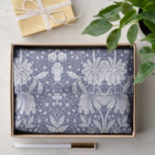 Navy Blue Floral William Morris Style Tissuepapier (Geschenk)