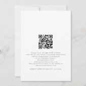 Navy Blue Florals Informal Script Weddenschap Kaart (Achterkant)