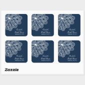 Navy Blue Flower Vrijgezellenfeest Favor Sticker (Vel)
