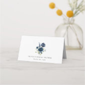 Navy Blue Flowers, Greenery, Boho, Vrijgezellenfee (Achterkant)