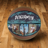 Navy & Blue Foto gepersonaliseerd Basketbal