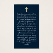 Navy Blue Foto Memorial Gebed Kaart (Achterkant)