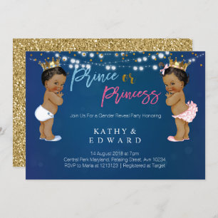 Navy Blue gender onthult uitnodiging