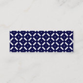 Navy Blue Geometric Calling Card Contactkaartje (Achterkant)
