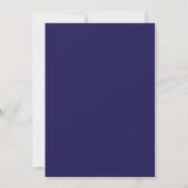 Navy Blue Geometric Floral Wedding Invitation (Dos)