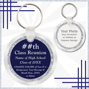 Navy Blue, gepersonaliseerde geschenken voor klass Sleutelhanger