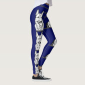 Navy Blue German Shepherd Dog Leggings (Rechts)