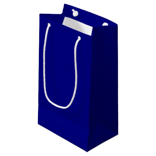 Navy Blue Gift Bag Klein Cadeauzakje (Voorkant Gekanteld)