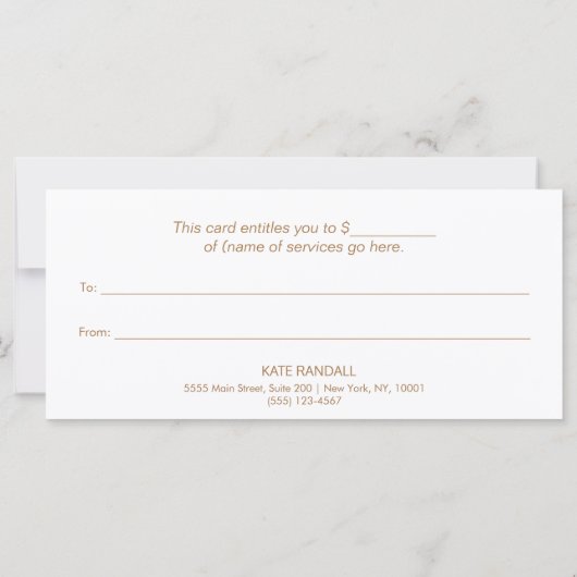 Navy Blue Gift Certificate (Achterkant)