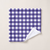 Navy blue gingham bad handdoek (Wasdoekje)