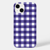 Navy blue gingham Case-Mate iPhone case (Achterkant)
