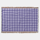 Navy blue gingham deken (Voorkant)