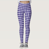 Navy blue gingham leggings (Voorkant)