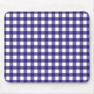 Navy blue gingham muismat