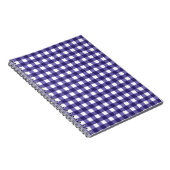 Navy blue gingham notitieboek (Rechterzijde)