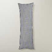Navy Blue Gingham Pattern Body Pillow Lichaamskussen (Achterkant (Verticaal))