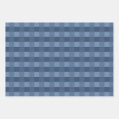 Navy Blue Gingham Pattern Wrapping Paper (Voorkant)