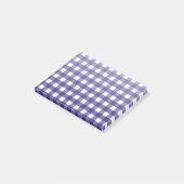 Navy blue gingham post-it® notes (Schuin)
