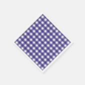 Navy blue gingham servet (Hoek)