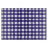 Navy blue gingham snijplank (Voorkant)