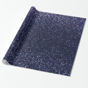 Navy blue glitter cadeaupapier