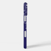 Navy Blue Glitter Drip Aangepaste Monogram Case-Mate iPhone Case (Achterkant / Rechts)