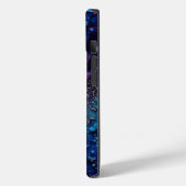 Navy Blue Glitter iPhone Mate Stoer Hoesje (Achterkant / Links)