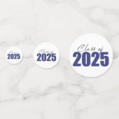 Navy Blue Glitter Klasse van 2025 Confetti (Voorkanten)