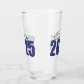 Navy Blue Glitter Klasse van 2025 Glas (Links)